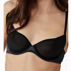 Free People Intimately Black Mesh Underwire Bra - new with tags